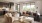 a living room with a large kitchen
